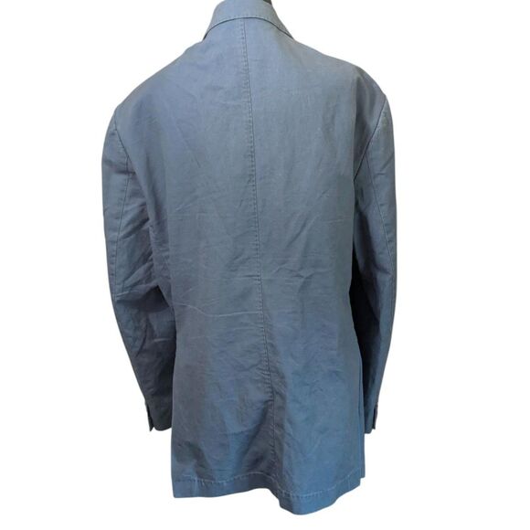Peter Millar XXL Blue Linen Cotton Sport Coat Blazer Prep Coastal Grandfather - Picture 7 of 7